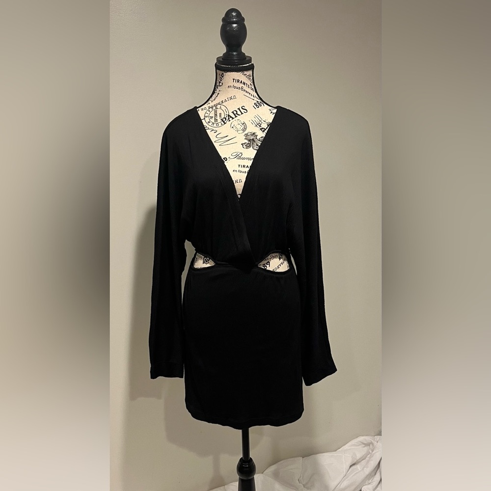 Free People black dress with cute cutouts at the waist